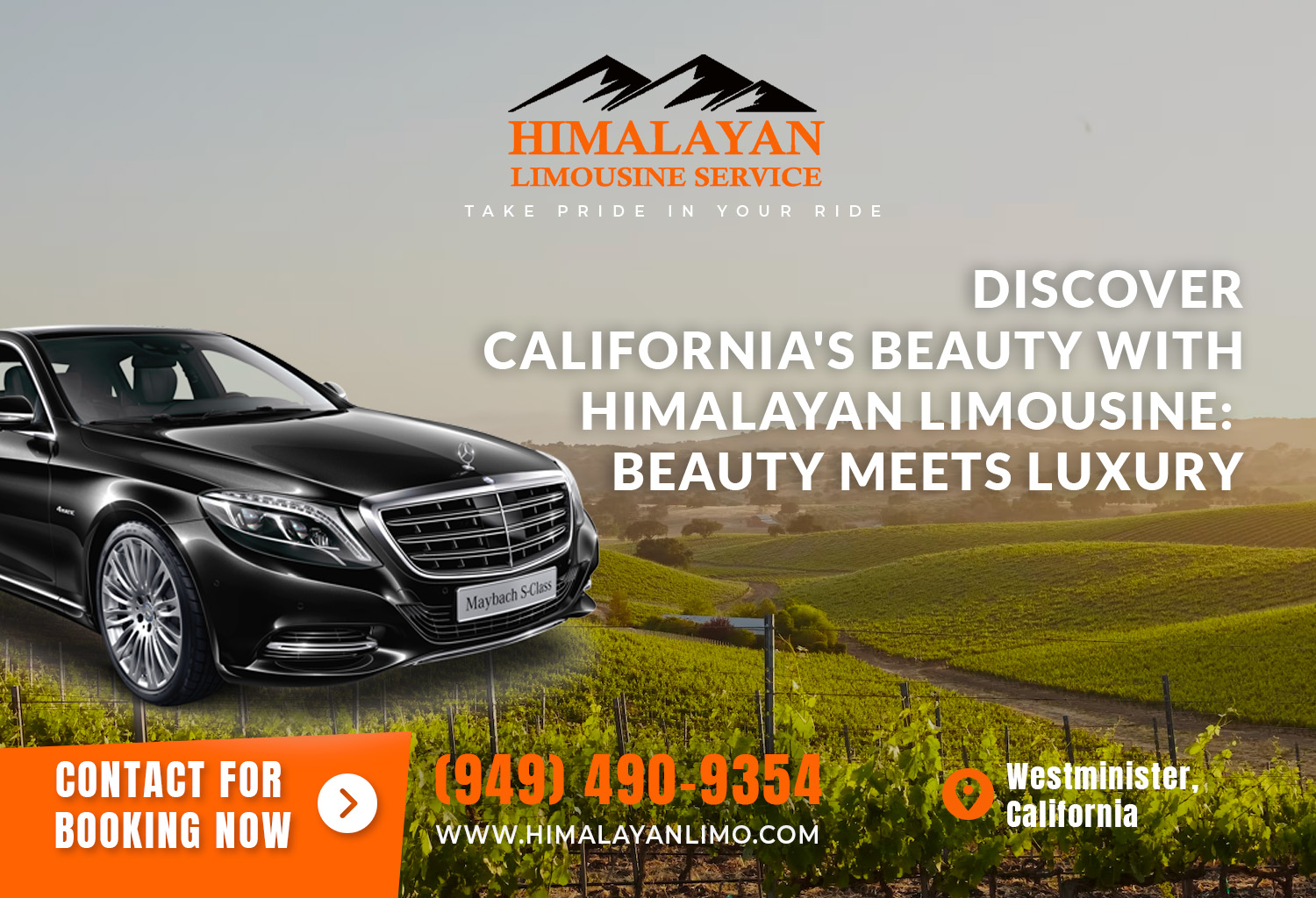 luxury limo car rental service in Anaheim, California