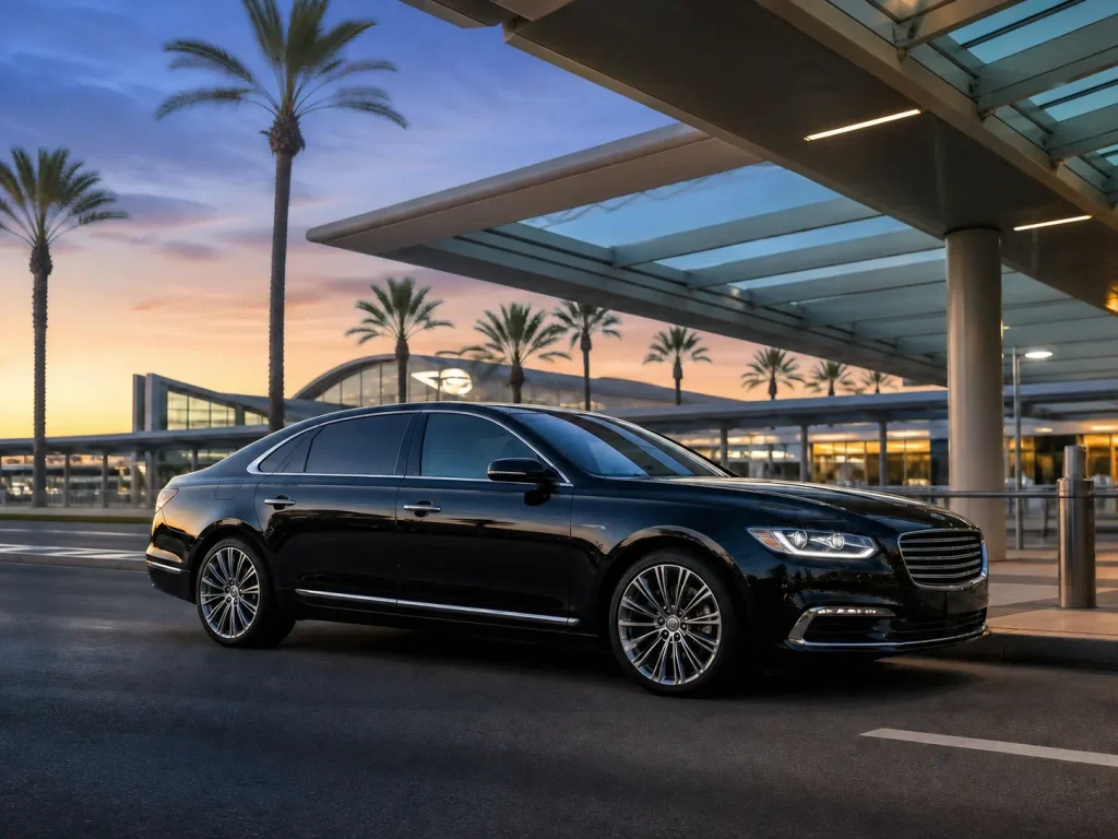Editorial image of private airport transportation in San Diego