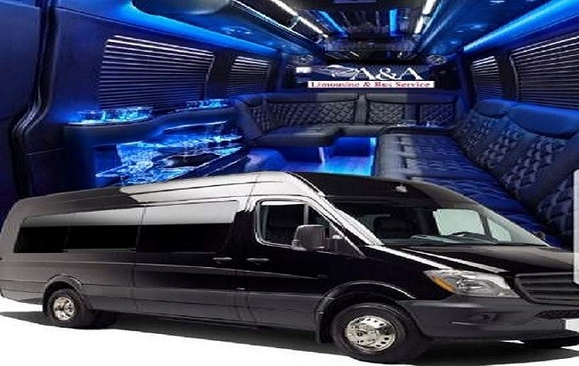 Illustrative sprinter vans for A & A Limo in Glendale, Los Angeles County, California