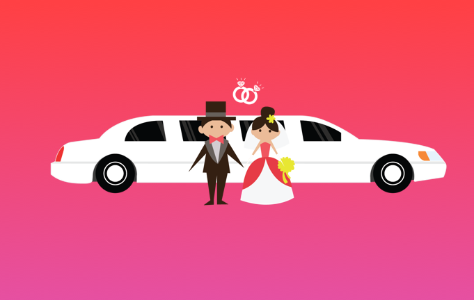 Illustrative weddings and events for Peninsula Black Car in Palo Alto, Santa Clara County, California